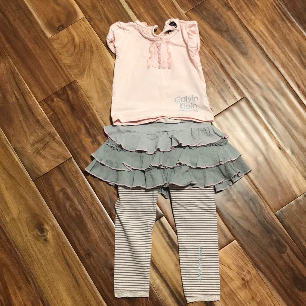 Little girls Calvin Klein set
